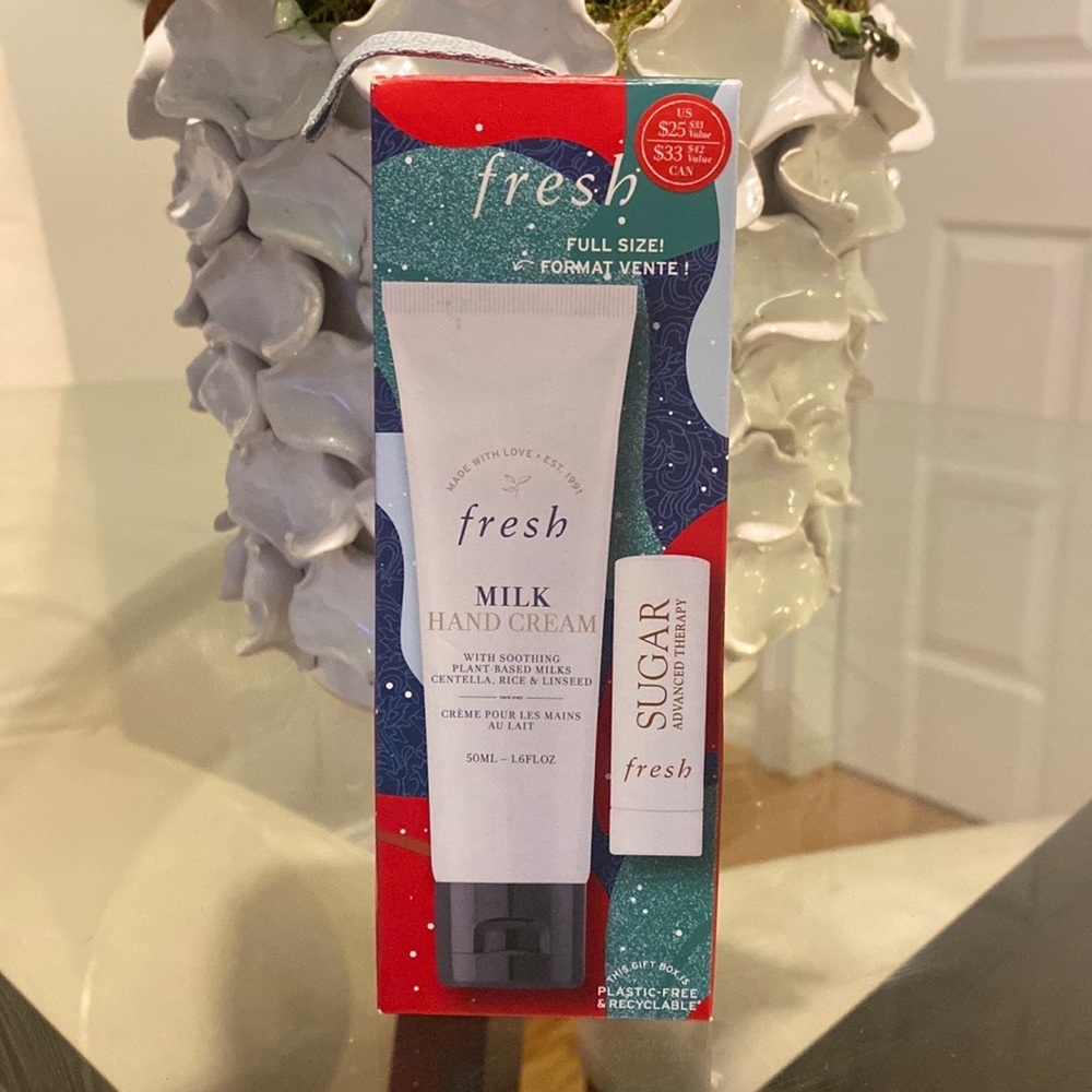 Fresh 2 in 1 milk lotion and lip balm